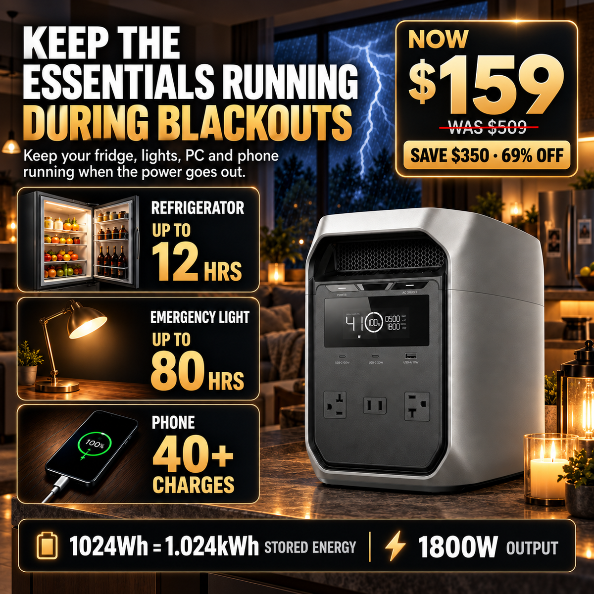 Large Capacity + Fast Charging = Endless Power, Anywhere, Anytime