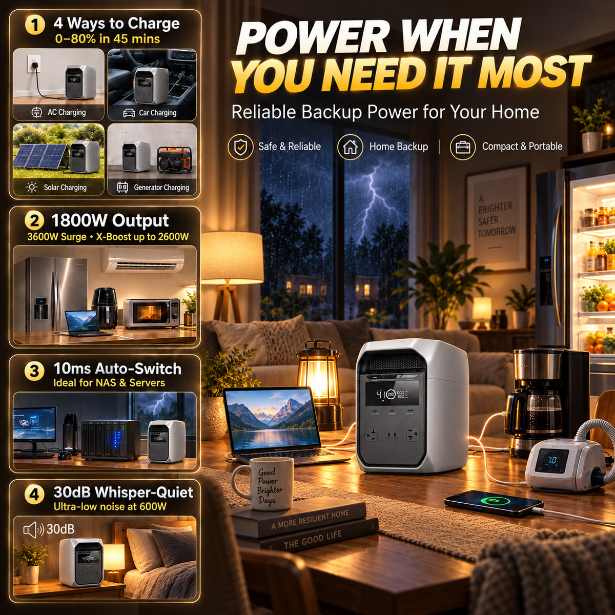 Large Capacity + Fast Charging = Endless Power, Anywhere, Anytime